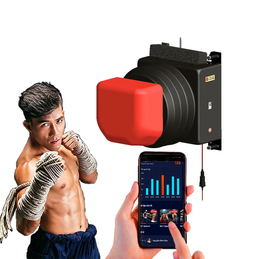 Smart Wall-Mounted Boxing Training Machine with Accurate Punch Measurement, Varied Workouts Ideal for All Ages