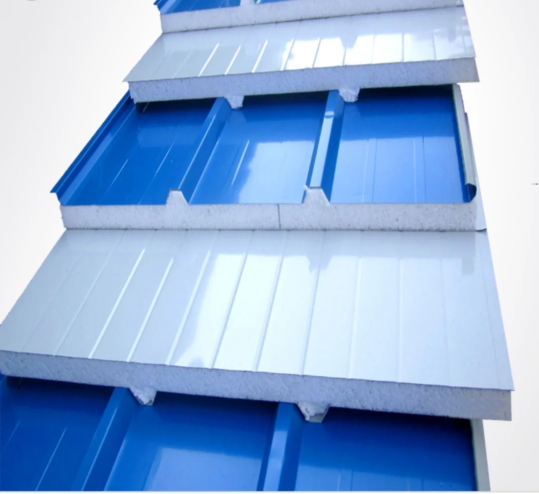 Sandwich Panels Puff Panel Polyurethane Foam PUR   PUFF Cold Room Storage Warehouse Insulation  Eps Sandwich Panel insulated
