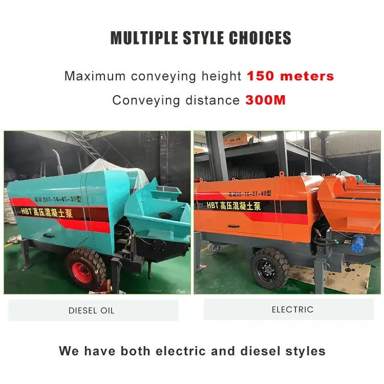 EPA CE Simple Structure Small Concrete Pumps/Concrete Pump Trailer/concrete pump spare parts