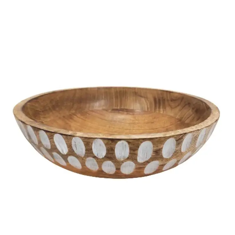 Классическая Деревянная миска изогнутый дизайн столовая посуда для салата чаша из манго Высококачественная деревянная сервировочная тарелка новый