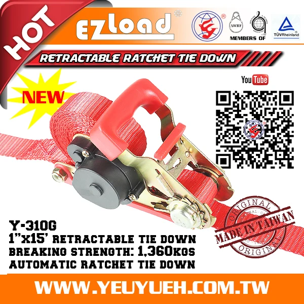 Self Retractable Ratchet Tie Down