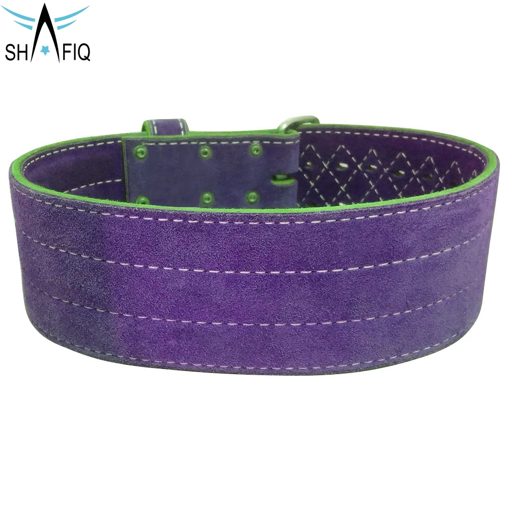 2022 New Design With Bodybuilding Leather Material And Weightlifting Double Pin Buckle Power Lifting Belt By Shafiq Sports