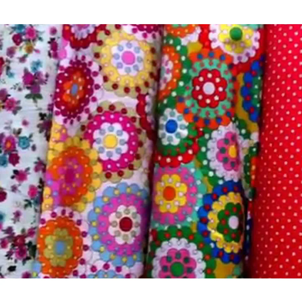 100% Cotton Poplin Printed Fabric Printing Accept Custom Designs Smooth Texture Sustainable High Quality Reusable Soft Smooth