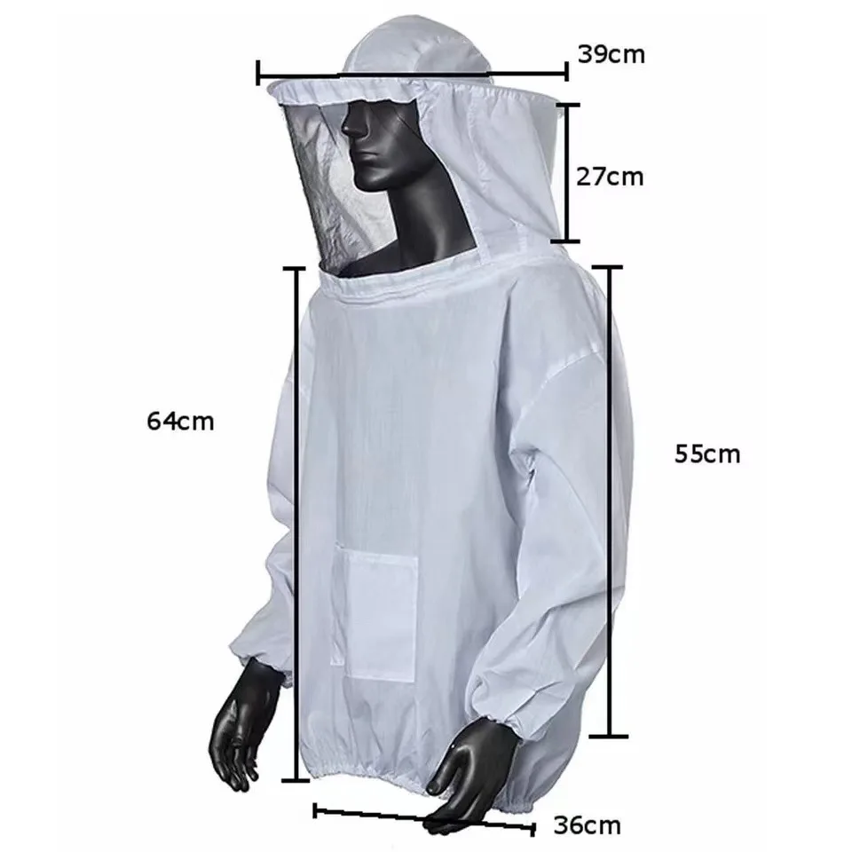 Professional Bee Veiled Shirt Beekeeping Beekeeper Suit Glove Ventilated Hood Outfit Backyard Bees Keeper Catcher Jacket Hoodies