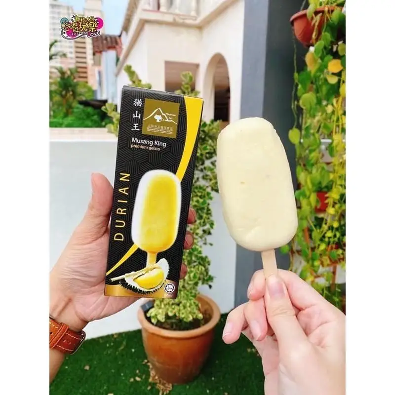 Высококачественный палки эскимо Замороженные дуриан Премиум Musang король джелато мороженое из свежих фрукты D197 80