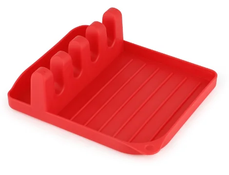 Silicone Plastic Spoon Holder Kitchen Kitchen spatula holder Silicone Spoon and Fork Holder for Stovetop