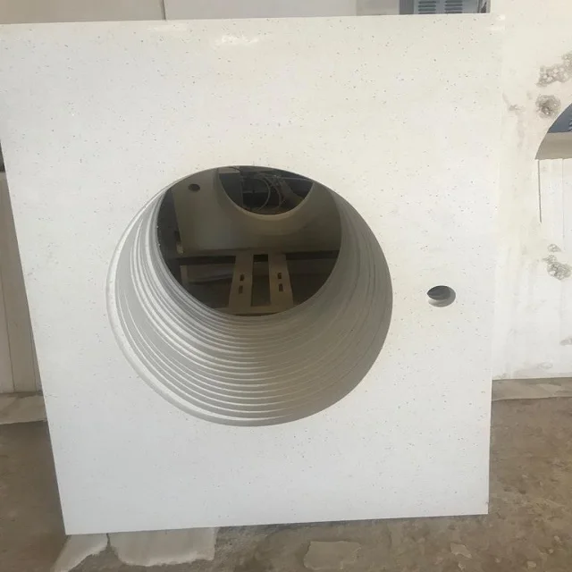 Quartz countertop 43x22 inch white Quartz Prefabricated high quality form Indian market best selling product For US Market
