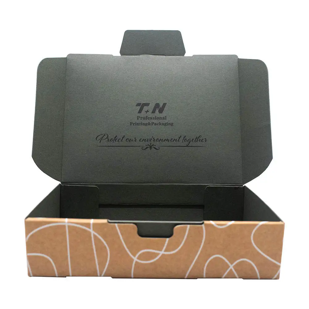 Custom Shipping Gift Packing Box Cardboard Kraft Mailer Corrugated Folding Gift Packaging Paper Boxes