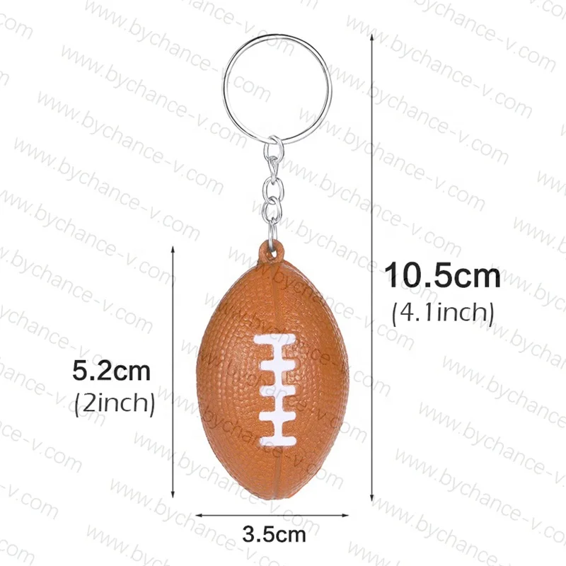 cheap gift for football lovers kids prize American football trendy keychain for Party Goody Bag Present Fillers