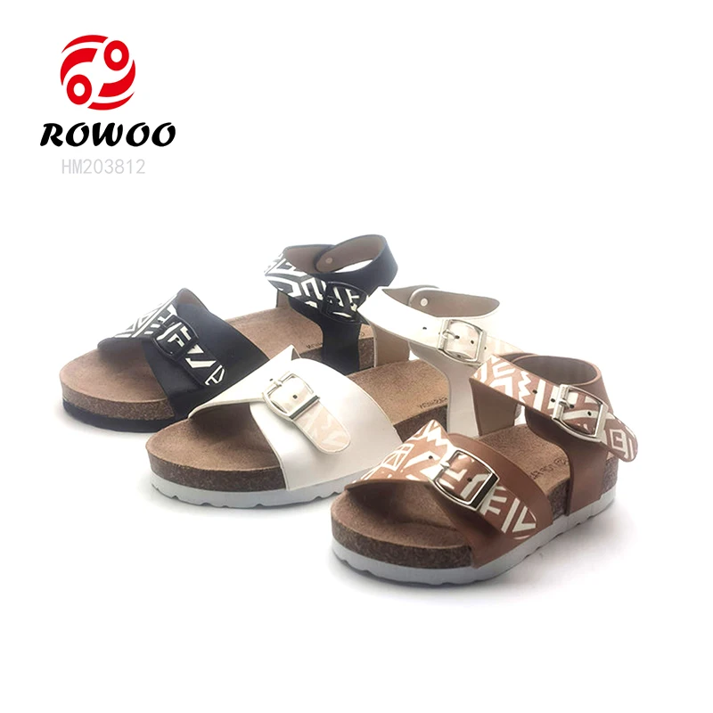 Adjustable Summer Fashion Cork Sandals for Boys Girls Hard-Wearing Slip-On Sports Shoes for Baby for Autumn Seasons Beach Use