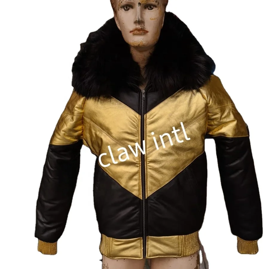 mens vbomber leather jacket puffer winter down coat bubble oversized breathable outdoor men jacket pakistan factory
