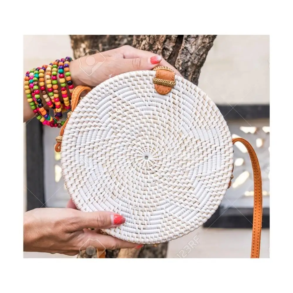 Rattan Women Handbag Cheapest Price Natural Made In Vietnam Wholesale