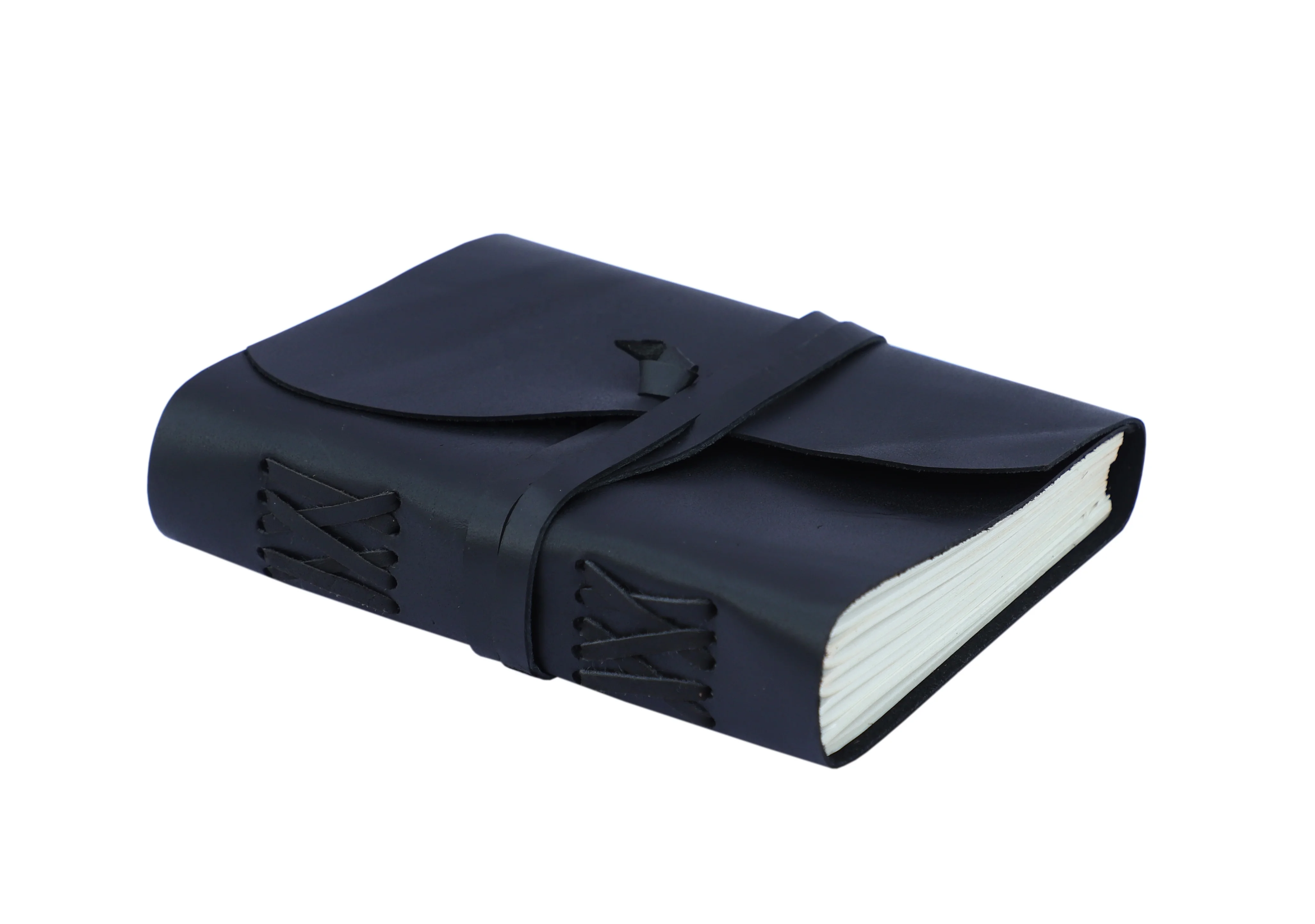 Handmade Cotton Paper Leather Bound Journal with Soft Leather Sketchbook Journal Factory Note Book Bag Gift Cover Notebook