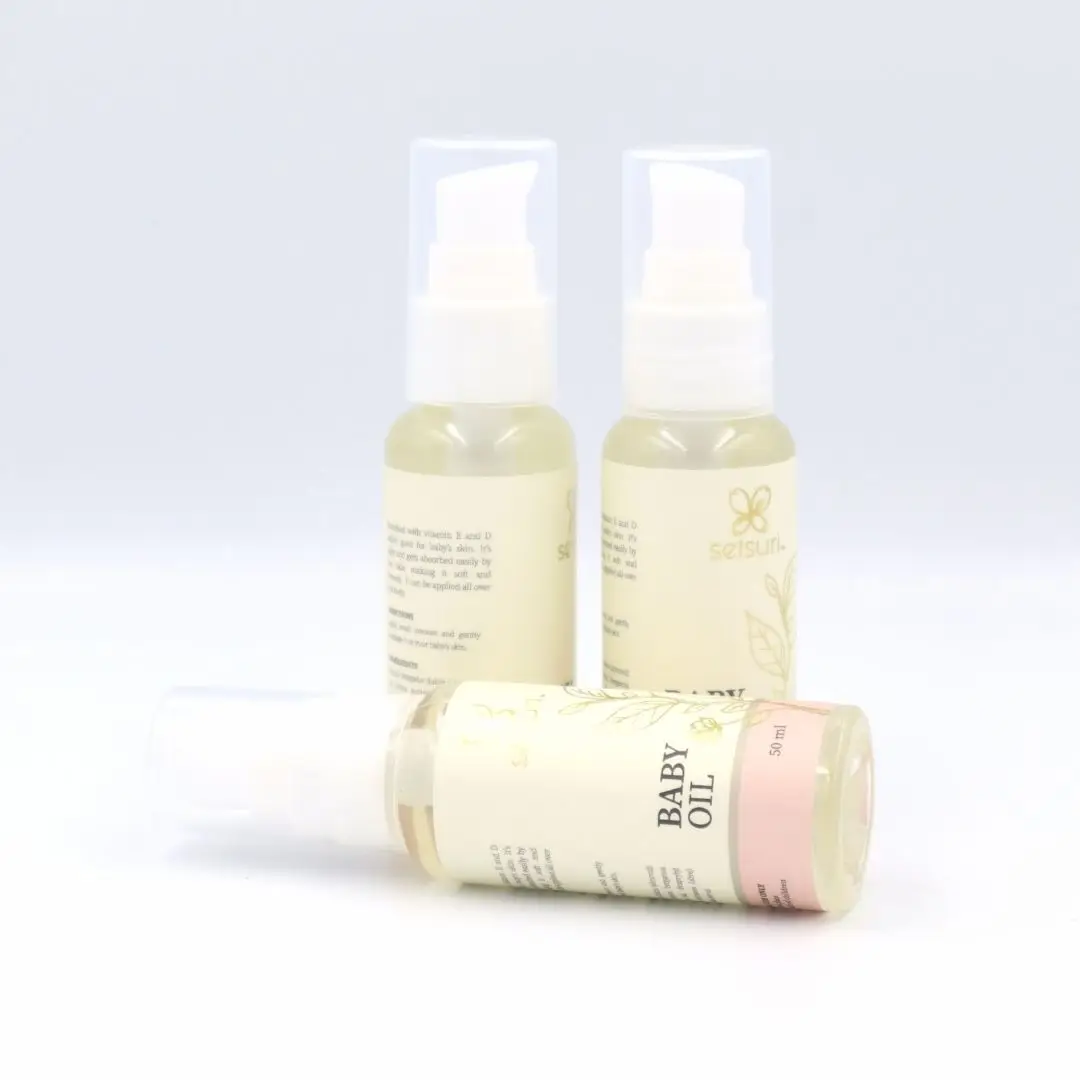 High Quality Vitamin E Ingredient for Skin Care Kkm Certificate Full Body Products Babies Setsuri Baby Oil 50ml from Malaysia