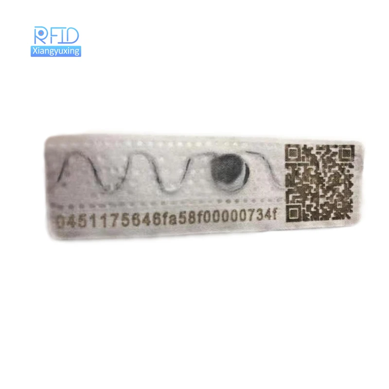 ISO 18000-6C Waterproof Reusable UHF RFID Fabric Laundry Tag Woven Label for Hotel Linen Clothing