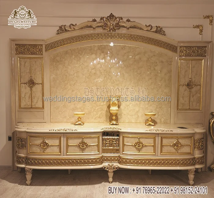 Телевизионная подставка с шкафами от William Hand Craft Классический телевизионный шкаф резной отделкой Королевской