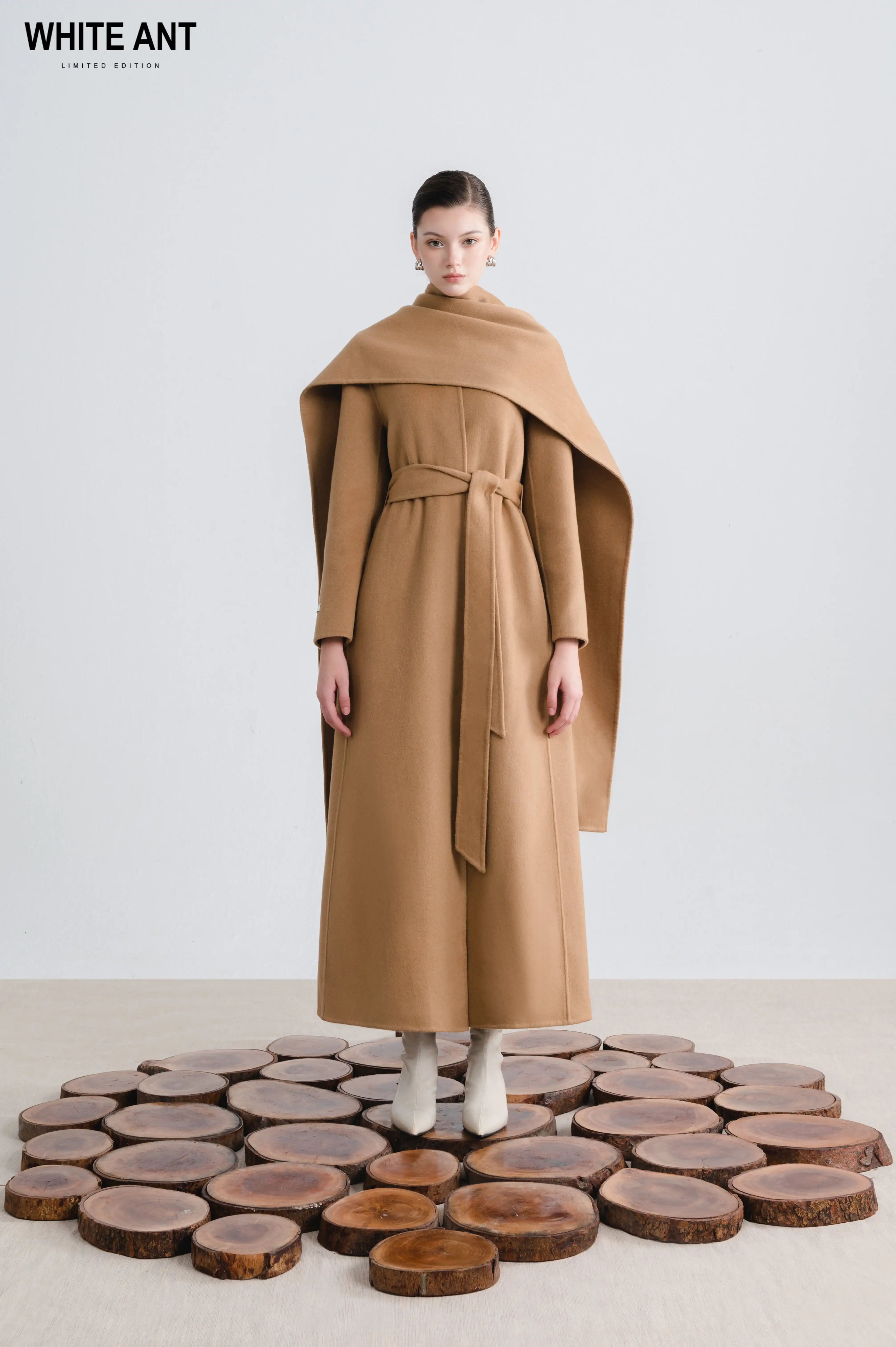 Шарф кашемировый теплый мягкий шарф 20% 80% шерсть упаковка на заказ белый экспортер