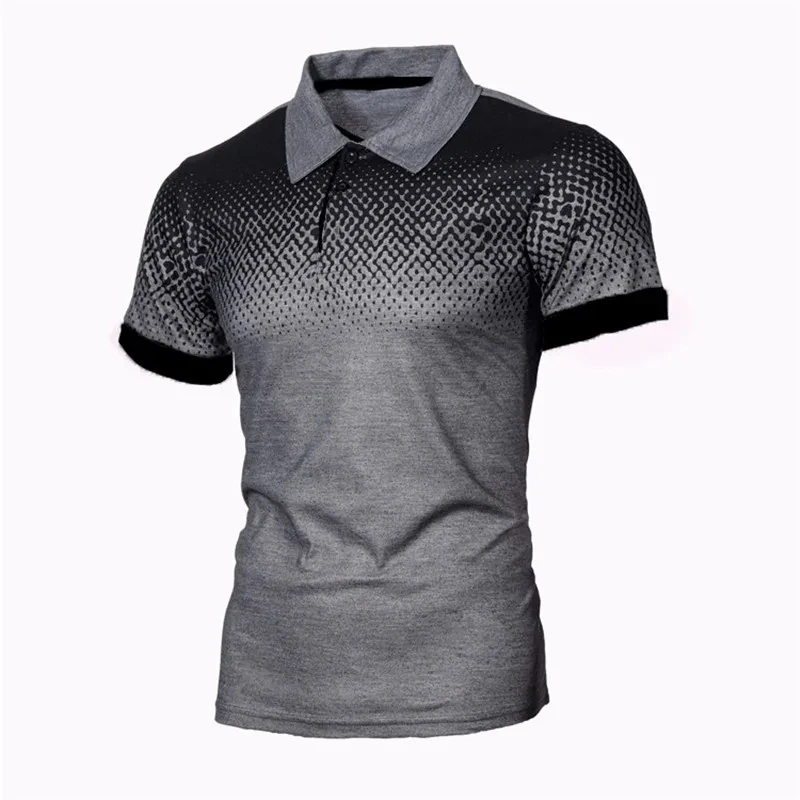 Wholesale High Quality Golf Shirts For Men Short Sleeve Polo Athletic Casual Printing Golf Polo Shirts