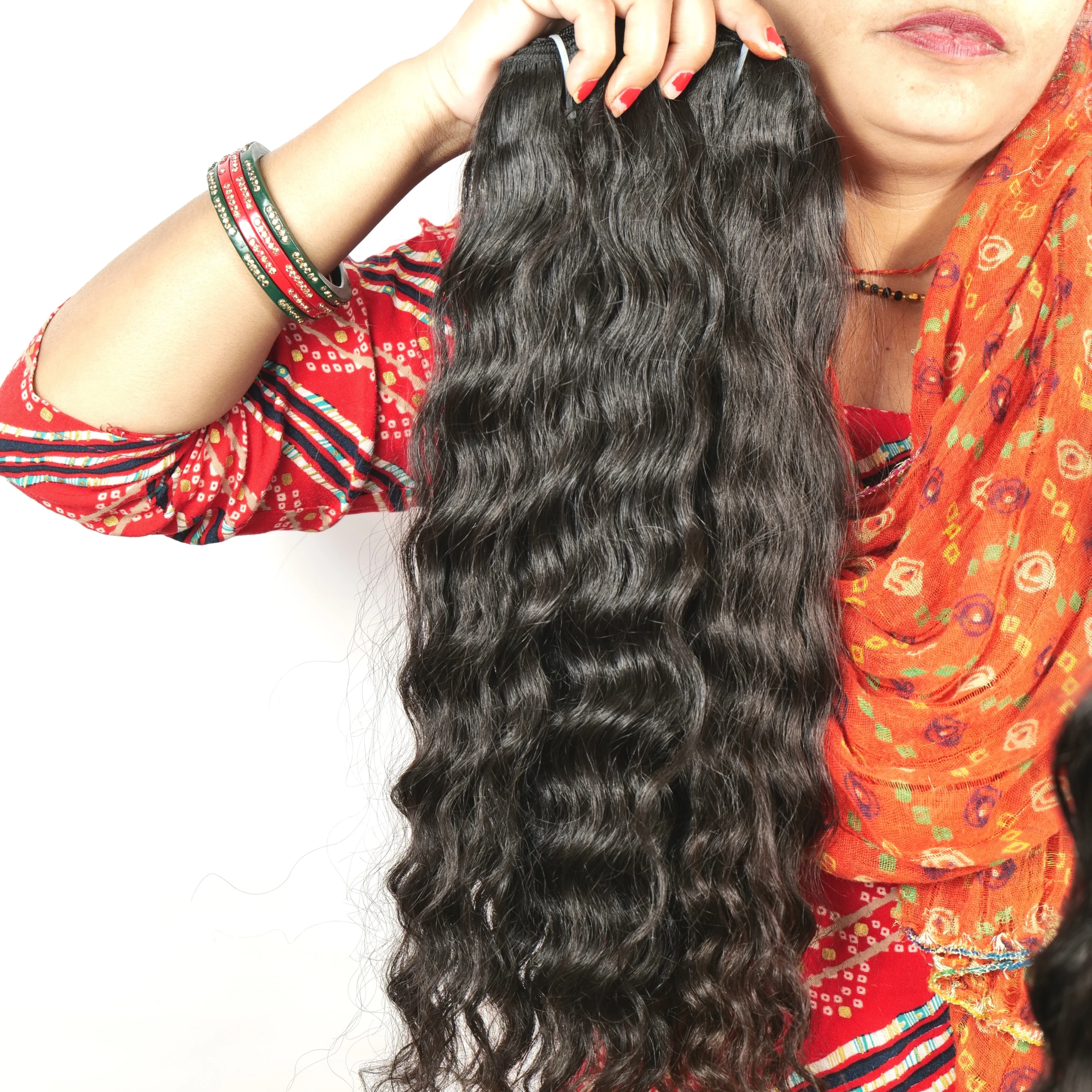 Unprocessed Raw virgin Hair extensions Raw Indian Temple natural Bundles cuticle aligned human hair