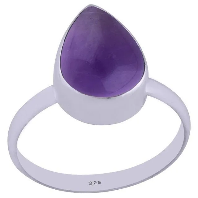 Beautifully Handcrafted 925 Sterling Solid Silver Eternity Vermeil Fine Rings Pear Shape Gemstone Twisted Wire Work GIA Diamond