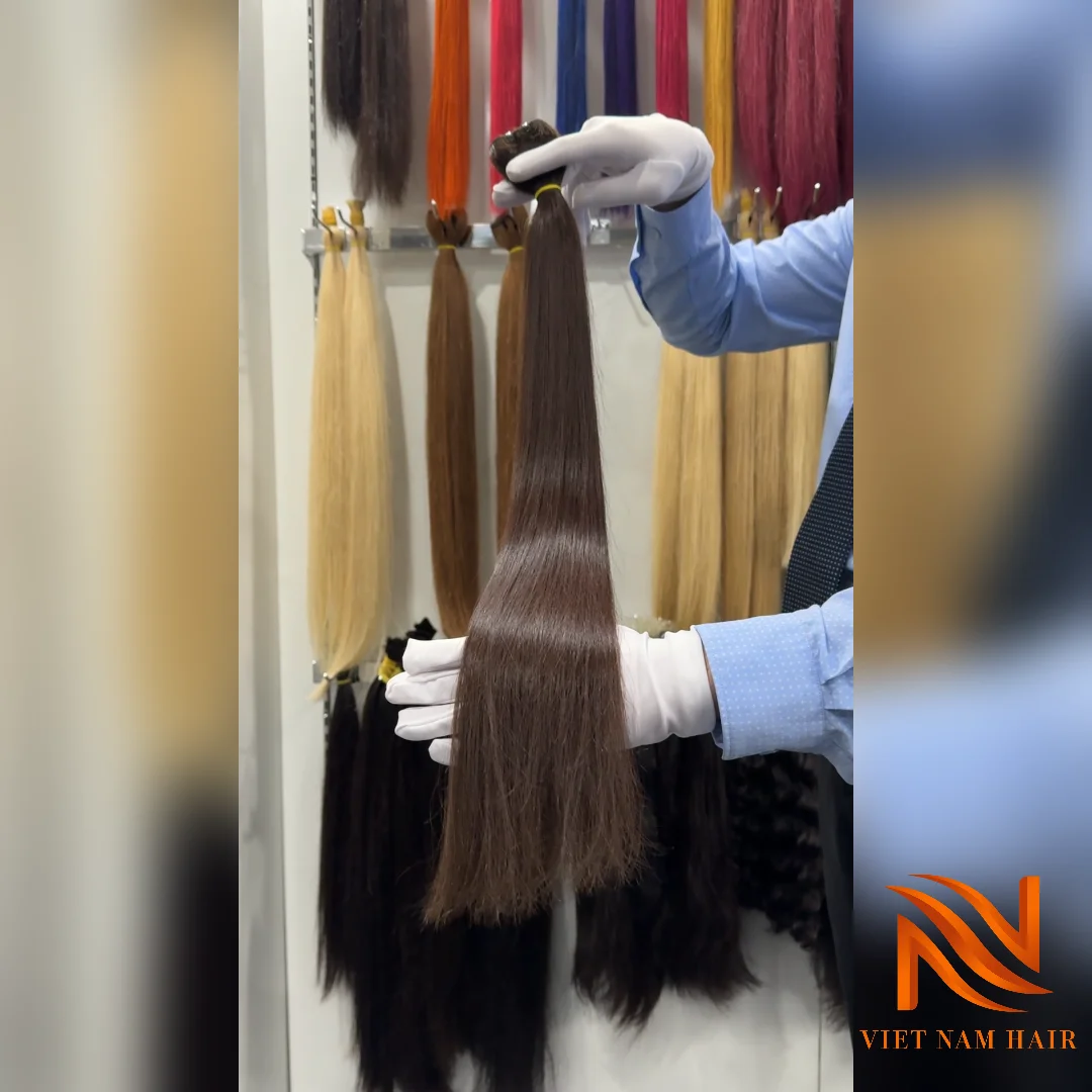 Chestnut Brown Long Durable Natural Human Hair 100% Real Hair Cuticle Aligned Weaving Wholesale Hair Extensions