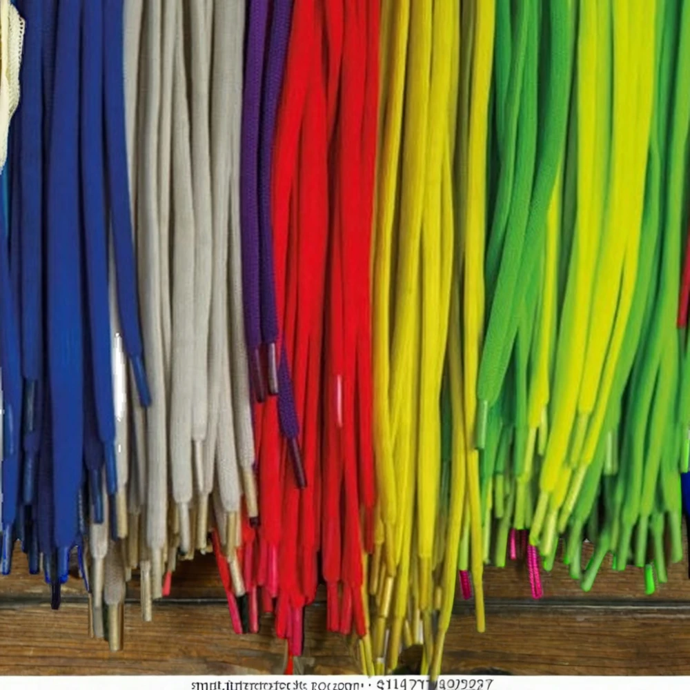 High Quality Custom Multi-Color Elastic Printed Cotton Shoe Laces for Casual and Sport Sneakers