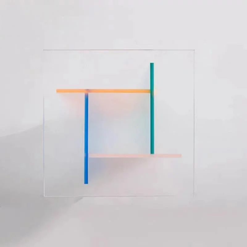 Factory Wholesale Price Modern Clear Acrylic Unique Side Table Furniture Colorful Plexiglass Pink Onyx Plinth Side End Table