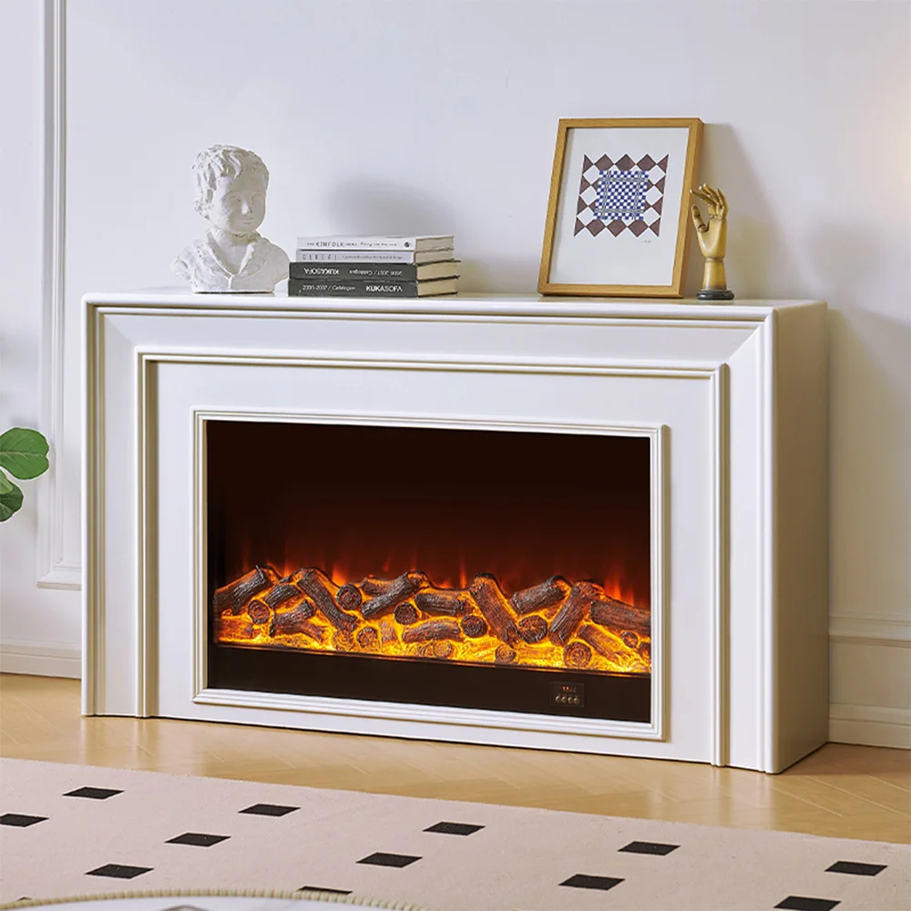 Artificial fireplace can be customized French finished fireplace ornaments 1.2 meters retro simulation fire heating fireplace