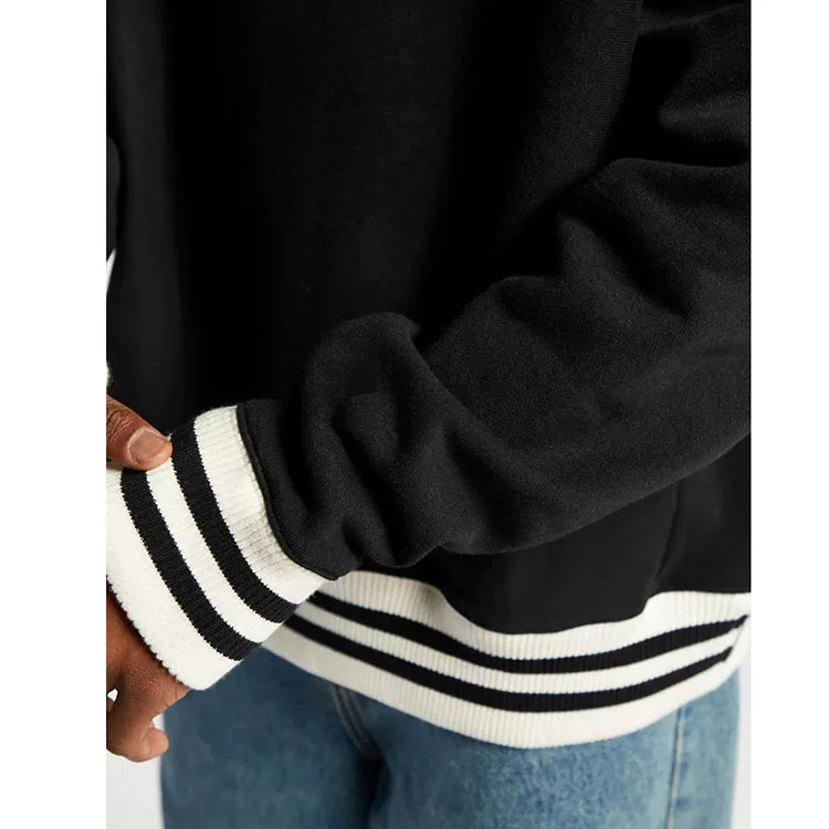 Sweatshirt 2023 Man Sweatshirt Fleece Inside Pullover 100% Cotton Heavy Weight Crew Neck Jumper Men Sweatshirt