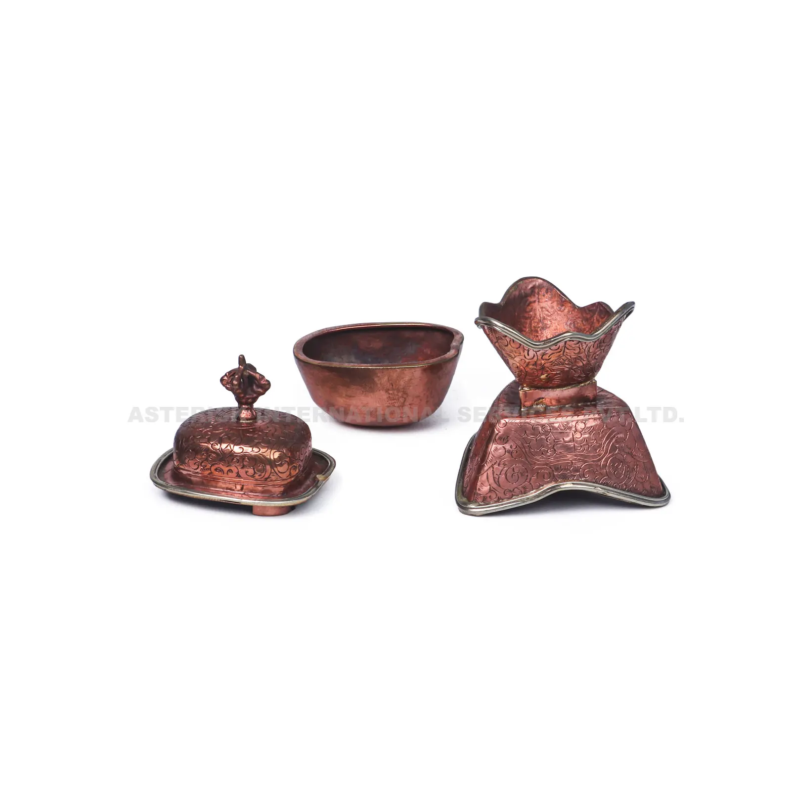 Copper  Kapala Set Tibetan Buddhist Available In | Mini | Small | Medium | Size Handmade headskull Cup Used For Tantric Offering