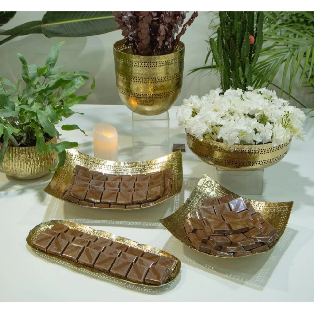 Prime Quality Chocolate Serving Bowl Round Chocolate Server Platters For Home Decor Table Ware Chocolate Serving Bowl