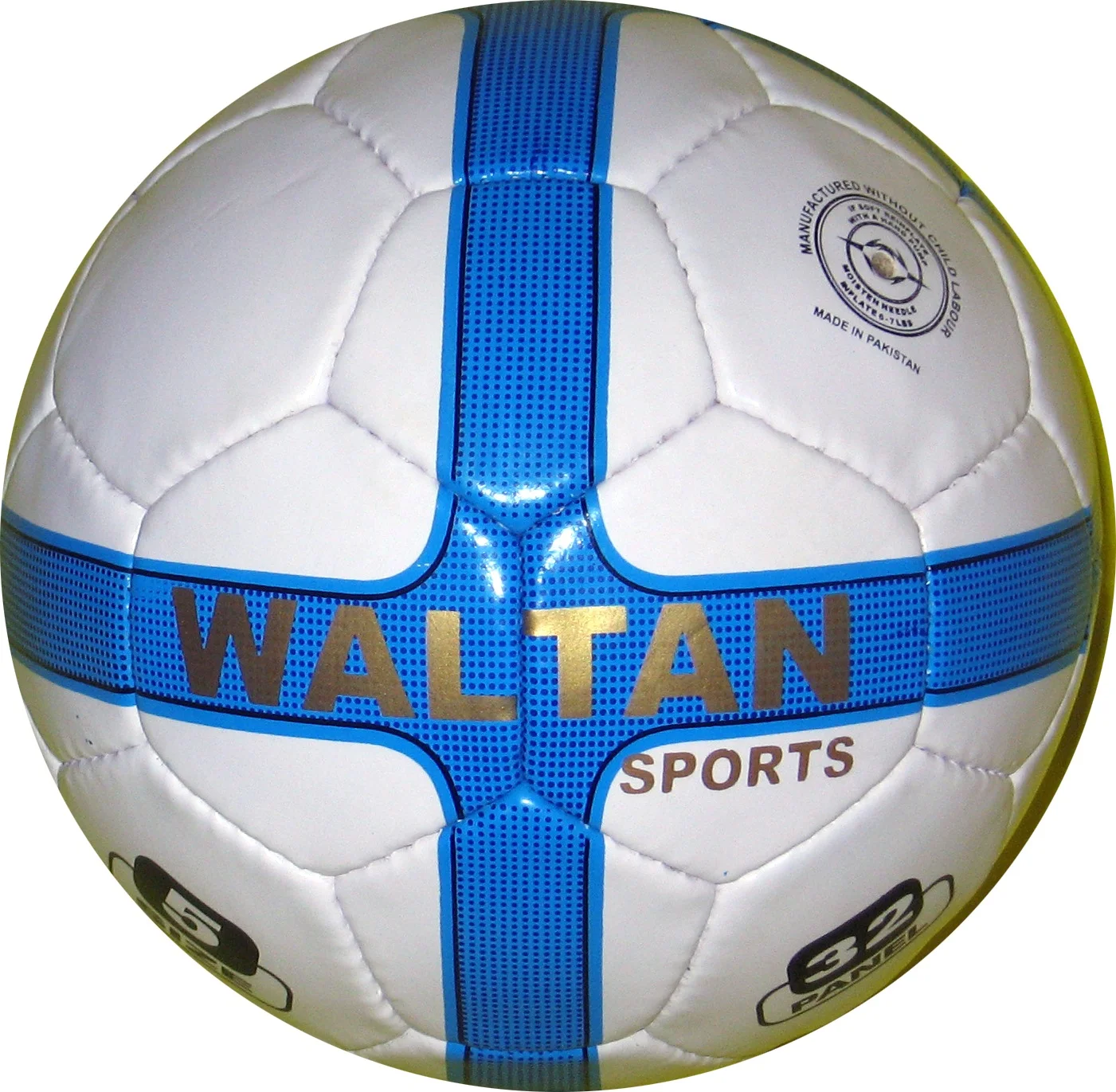 Waltan Sports Promotional Soccer ball PVC TPU PU Size 5 Machine Stitched