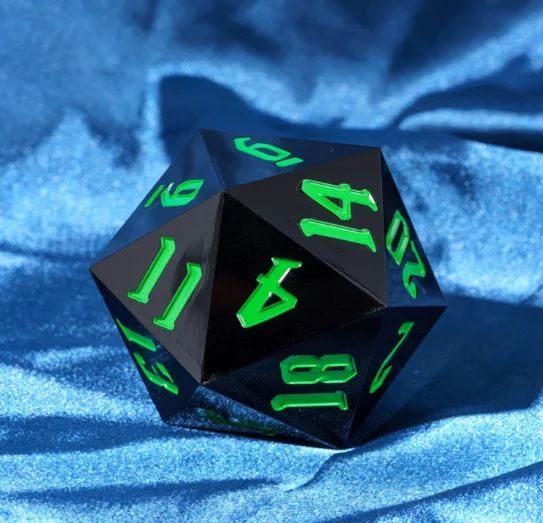 Лучшее качество Лидер продаж Кубик из натурального обсидиана Chonk D20 для настольной игры DND ролевых игр настольная игра с игральными кубиками подарочная коробка