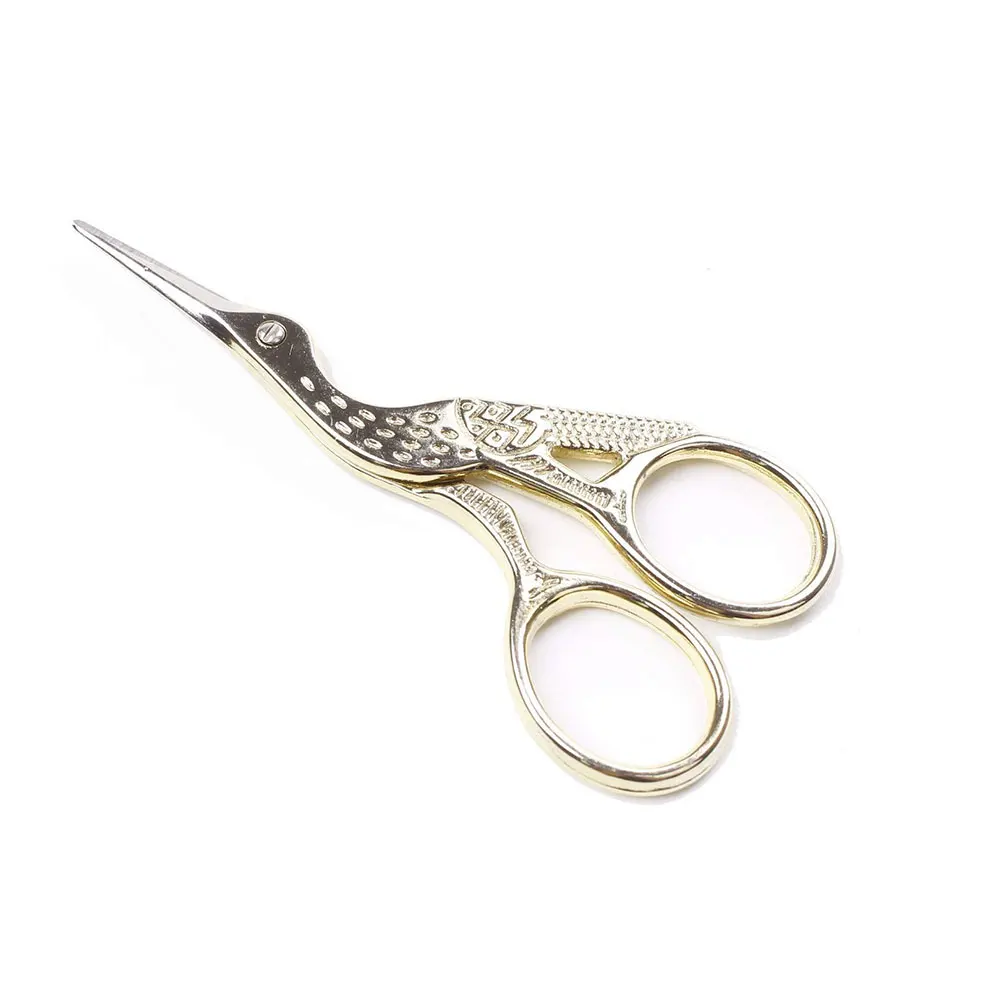 Высококачественные классические ножницы в винтажном стиле, лучшие ножницы для шитья аиста, ножницы для вышивания, гладкая нержавеющая сталь, промышленная стрижка