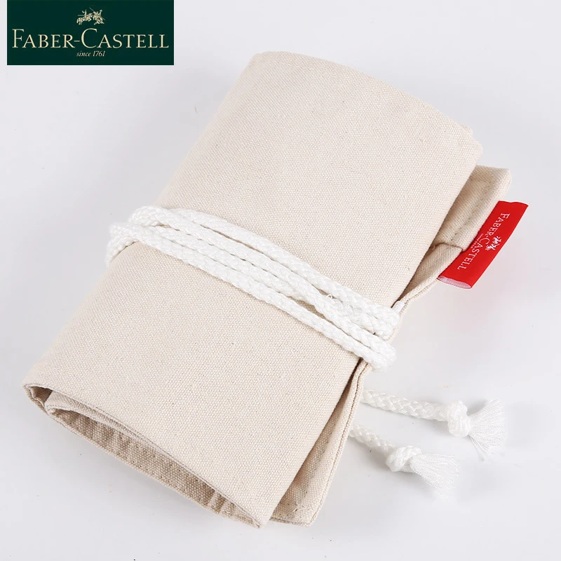 Faber Castell 573064 портативный пустой холщовый рулонный мешочек для хранения карандашей и цветных художественные