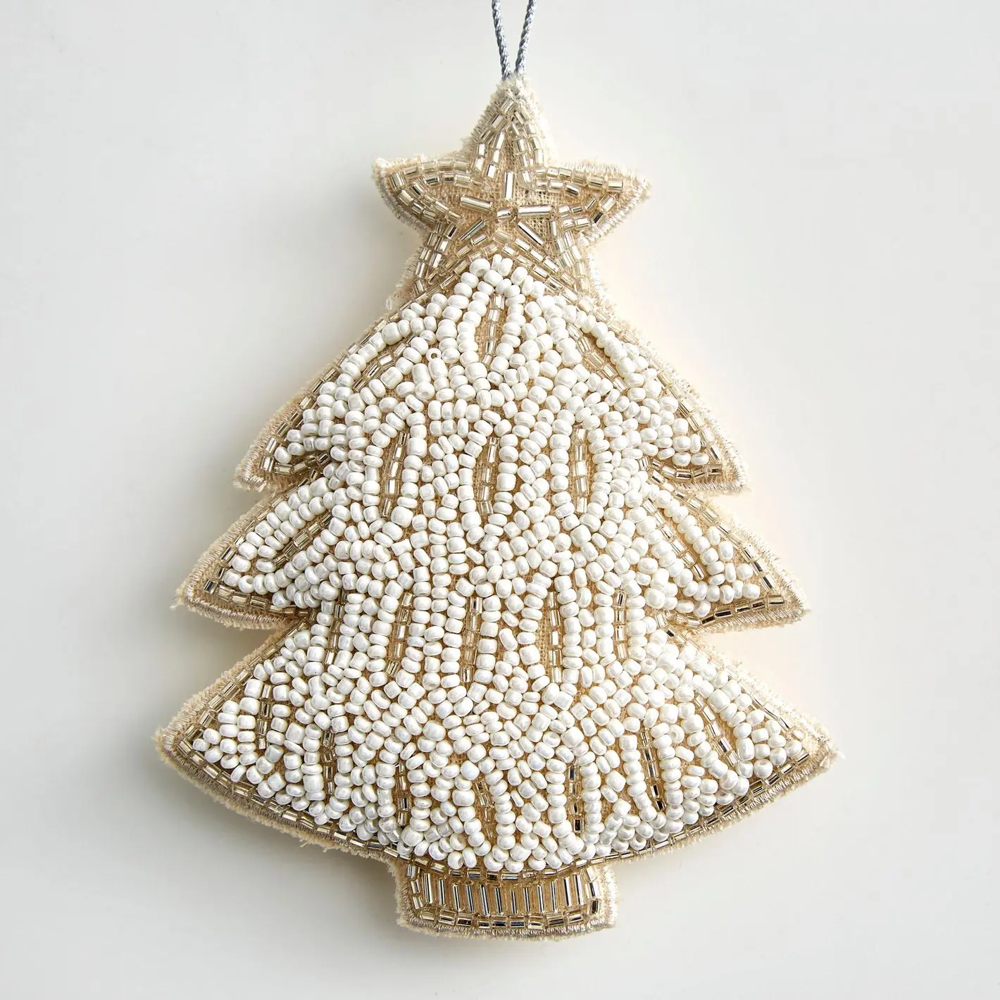 Handmade Christmas Tree Ornaments Beaded Embroidered Xmas Hanging Decoration Custom Size and Price