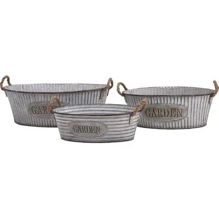 UNIQUE AND ELEGANT DESIGN GARDEN PLANTER GALVANIZED POWDER COATED TUBE FOR GARDEN DECOR CHEAP METAL FLOWER PLANTER