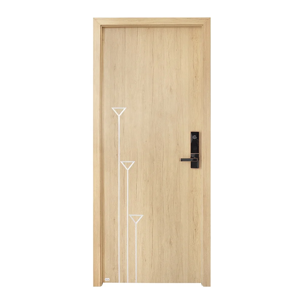 WPC Doors for Room Hotel Door DEWOO Modern Design Cheapest Price Soundproof Bedroom Waterproof PVC Interior