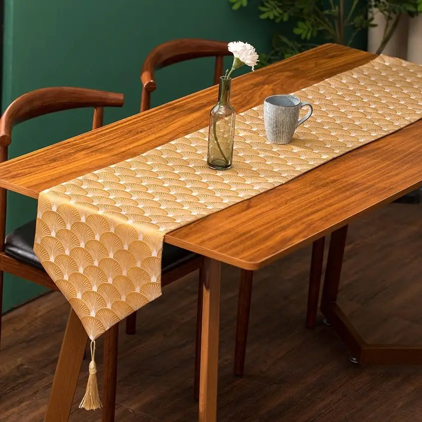 Wholesale Custom Logo Christmas Table Runner Custom Printed Table Runner Cotton Linen Table Runner