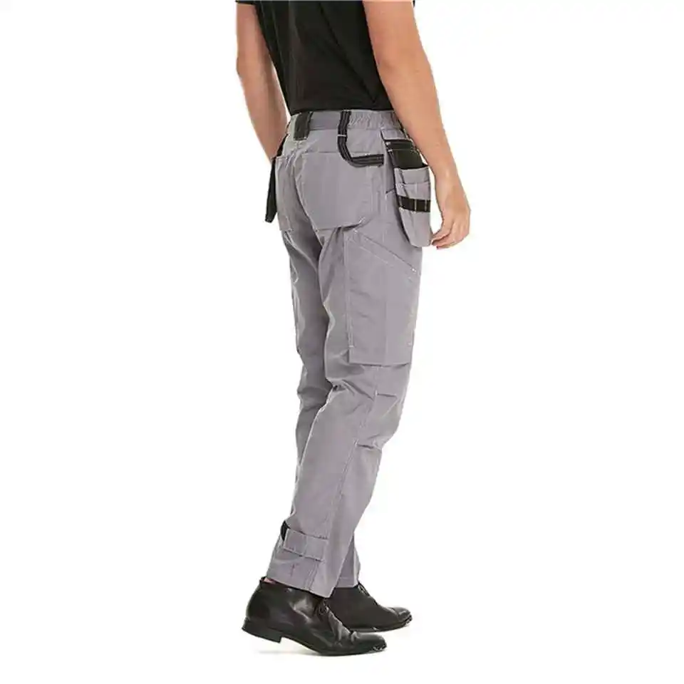 High Street Popular Functional Cargo Casual Trousers Bottom Stitching Fabric Men Cargo Jeans Casual Pants Fashion Loose Straight