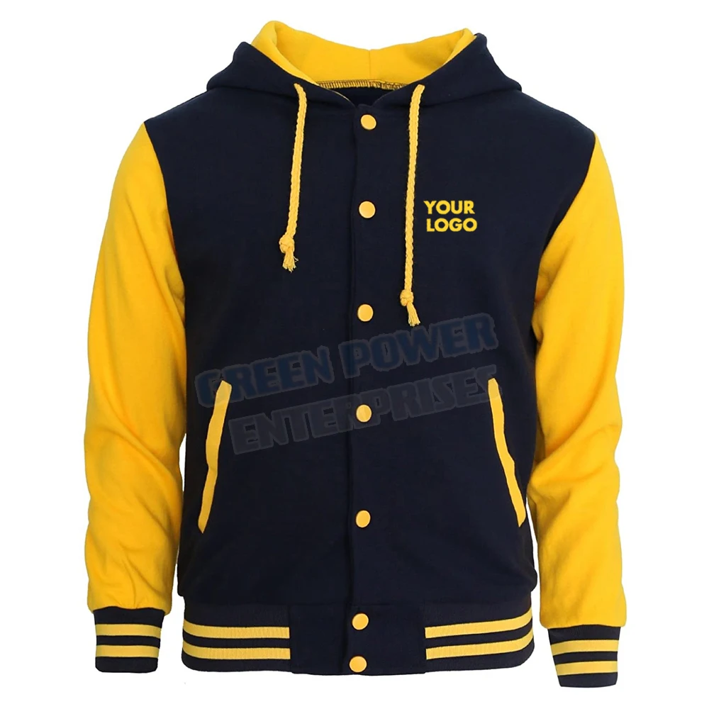 oem custom wholesale embroidery full sleeves baseball bomber letterman sports jacket for men