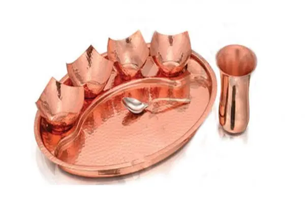 King international медный обеденный набор из 5 шт. 1 тарелка стекло ложка 2 миски Карри архитектурная/декоративная коррозионная стойкость