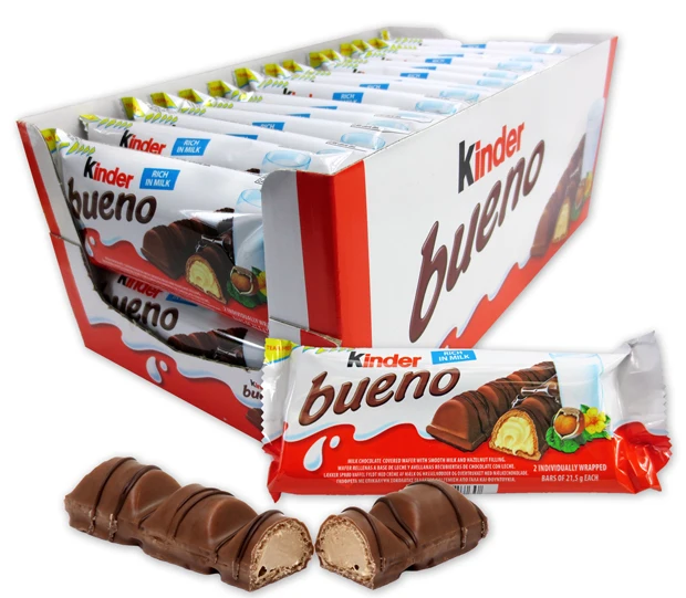 Best selling  Kinder Bueno 43g Hazelnut Cream Filled Chocolate Bar ready to ship