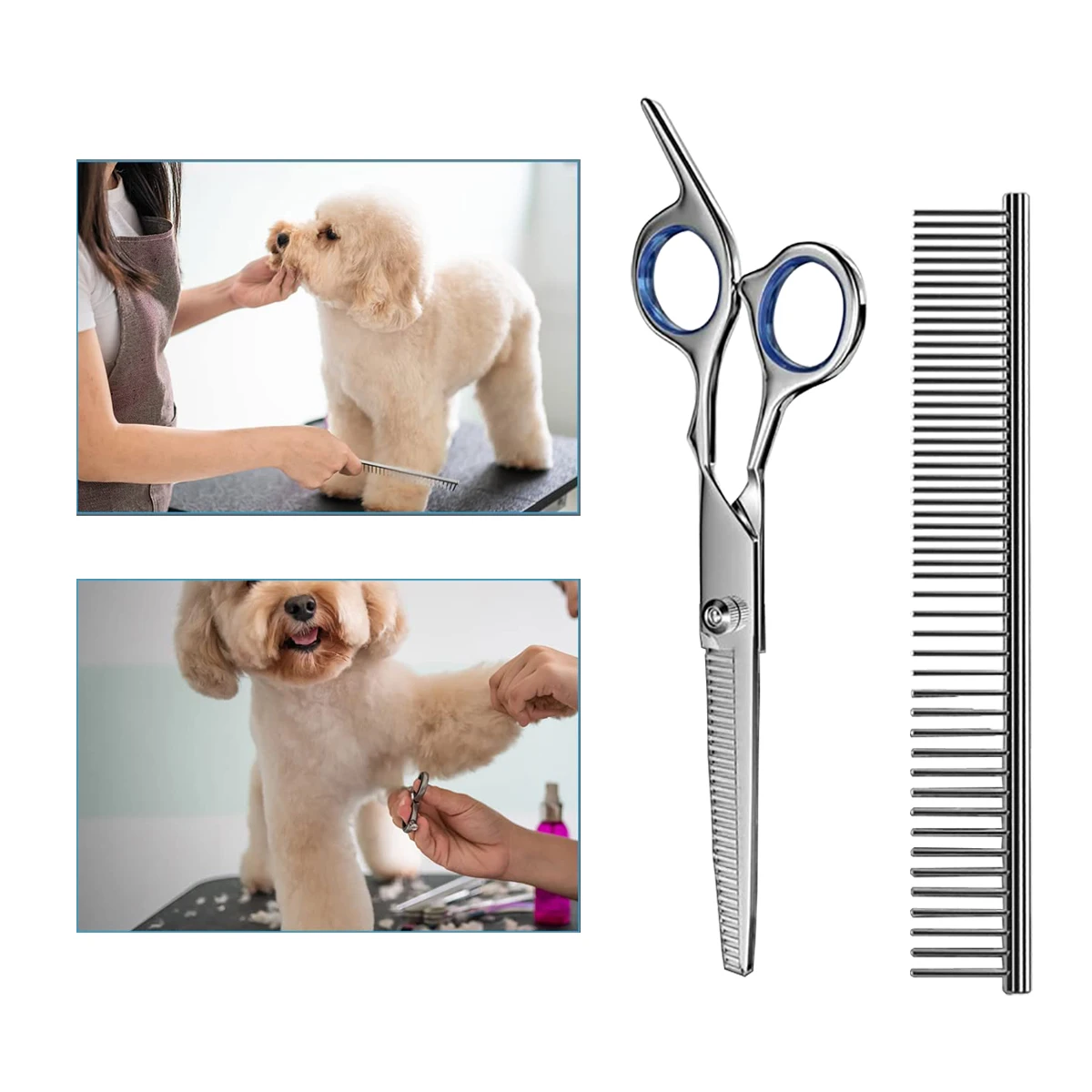 Wholesale Pet Shear Dog Grooming Scissors Private Label Straight Curved Shears Sharp Edge Animals Hair Cutting Tools