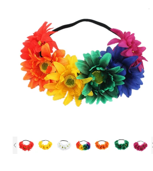 2024 Novelties Sunflower crown Boho crown Sunflower headband Flower Hair Accessory for girls women