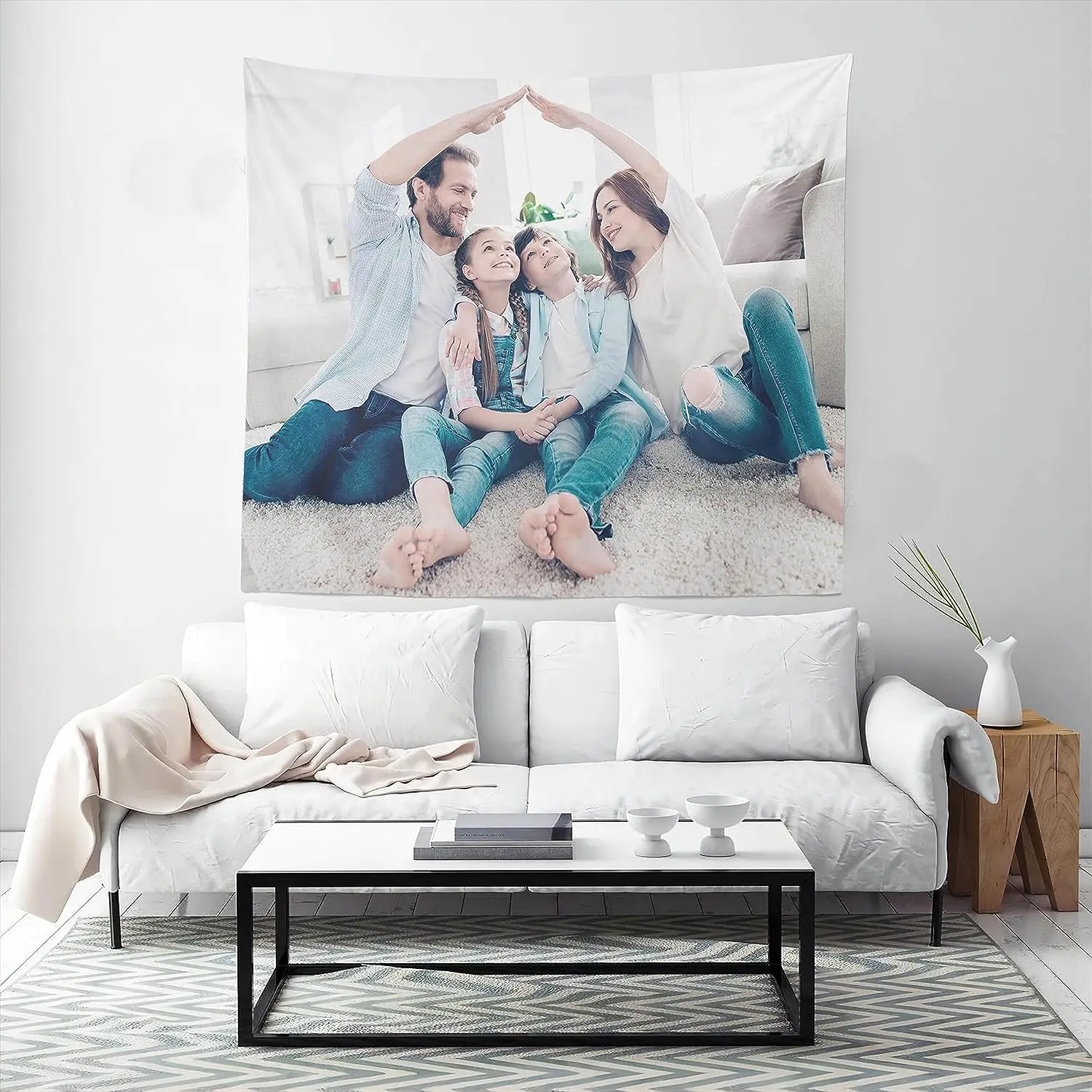 High Quality Design Custom Logo Printed Polyester Fabric Tapestries Wall Decoration Hanging For Home Decor