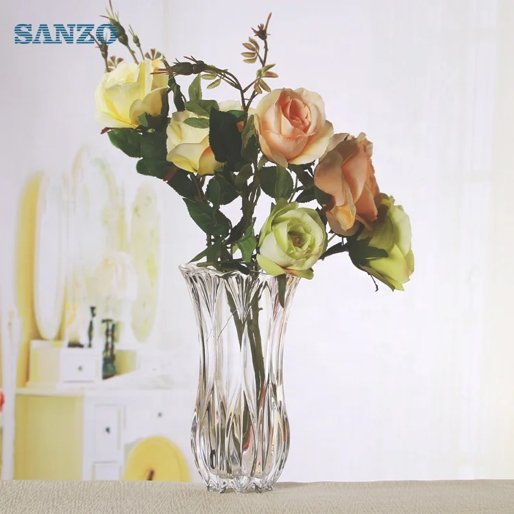 Wholesale Flower Vases Phoenix Tail Shape Thickened Glass for Home Decor glass vase for wedding