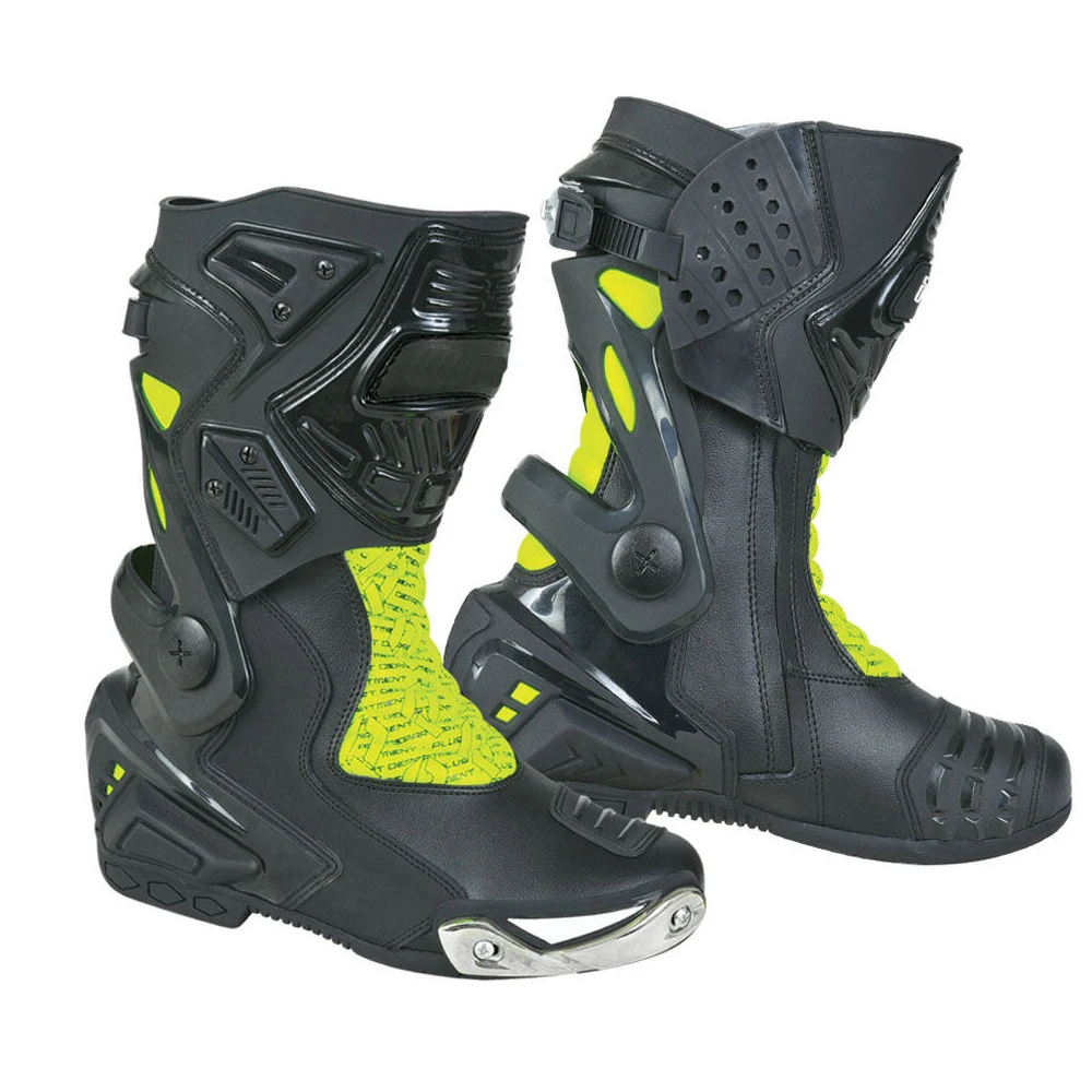 Top Selling Unisex Breathable Leather Motorcycle Boots Racing Motorbike Shoes For Motorcyclist OEM Customized Logo By Madrid