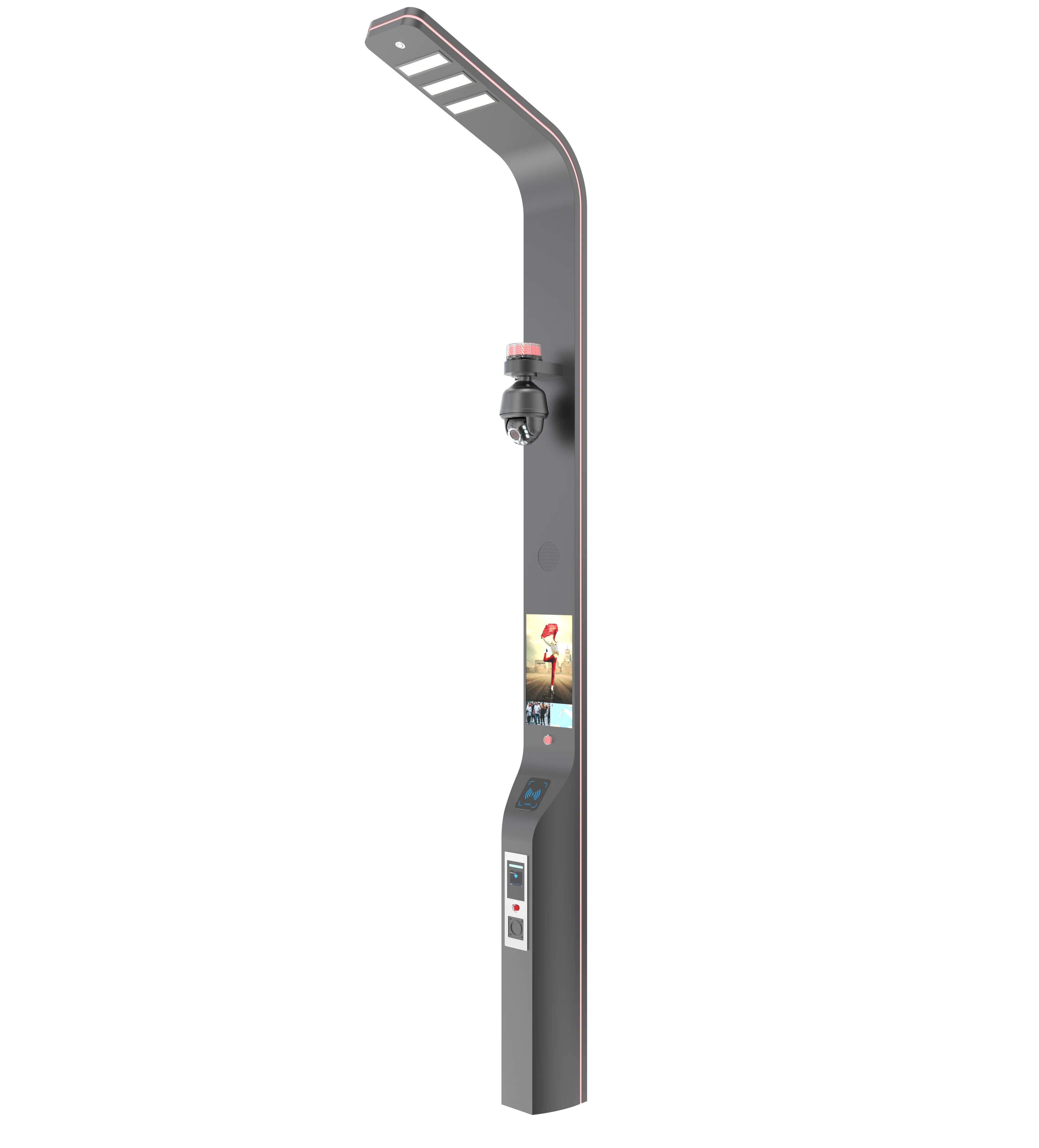 INTEFLY smart pole cloud platform AI camera WiFi Transmitter Smart Pole LED Screen Display Smart Street Light Pole