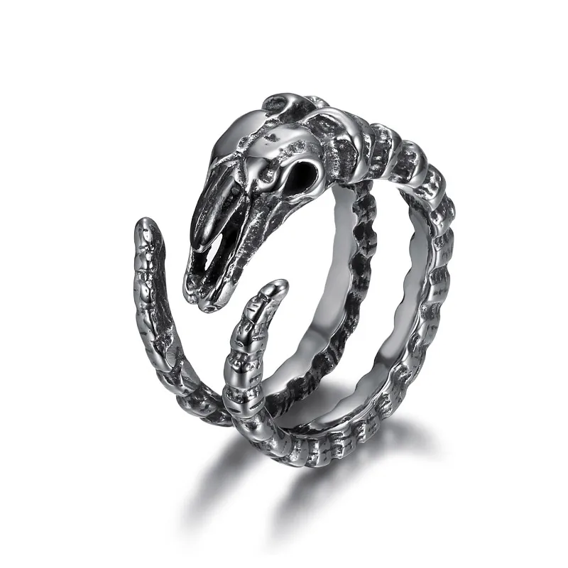 Low MOQ jewelry tarnish free antique men wholesale stainless steel biker satan baphomet ring